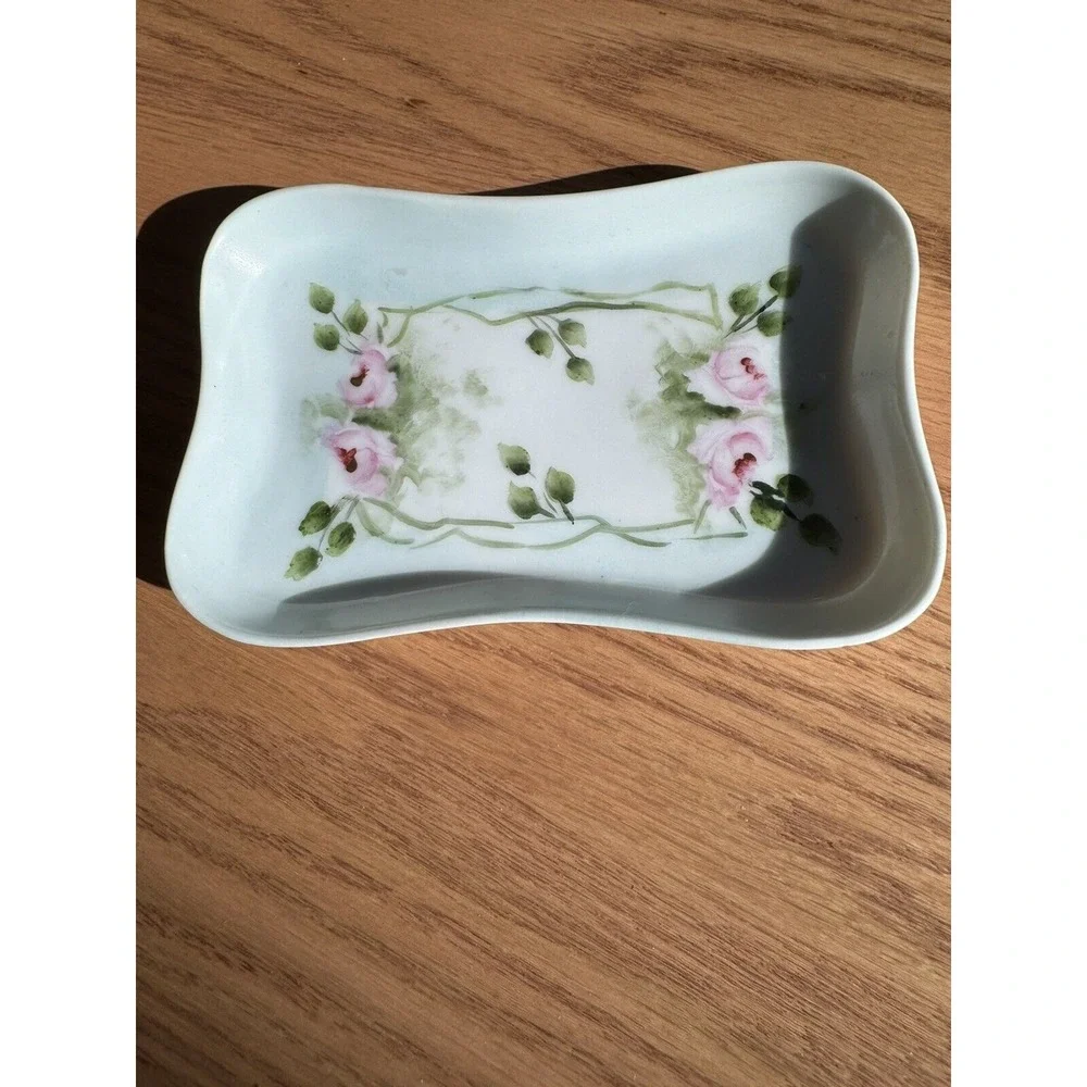 Vintage Heinrich & Co Selb Bavaria Salt‎ & Pepper Shakers W/Tray, Signed J Kach